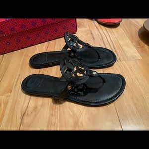 Black leather Tory Burch